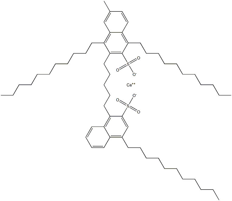 Bis(1,4-diundecyl-2-naphthalenesulfonic acid)calcium salt Struktur