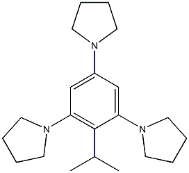 1,1',1''-(2-Isopropylbenzene-1,3,5-triyl)tripyrrolidine Struktur