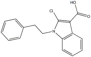 2-Chloro-1-phenethyl-1H-indole-3-carboxylic acid Struktur