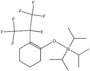 1-(Triisopropylsiloxy)-2-(heptafluoroisopropyl)-1-cyclohexene Struktur