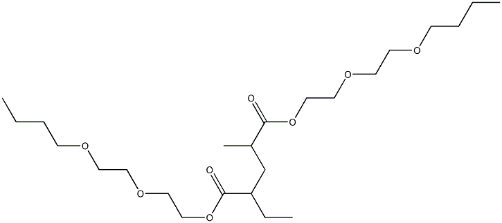 2-Ethyl-4-methylglutaric acid bis[2-(2-butoxyethoxy)ethyl] ester Struktur