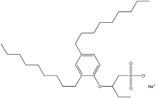 2-(2,4-Dinonylphenoxy)butane-1-sulfonic acid sodium salt Struktur