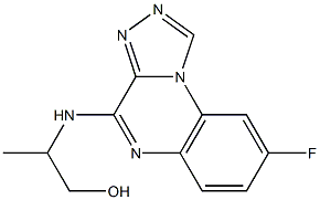 4-(2-Hydroxy-1-methylethylamino)-8-fluoro[1,2,4]triazolo[4,3-a]quinoxaline Struktur