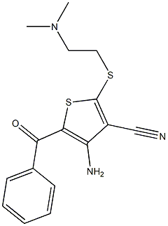 4-Amino-5-benzoyl-2-[[2-(dimethylamino)ethyl]thio]thiophene-3-carbonitrile Struktur