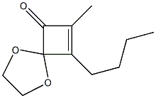 8-Butyl-7-methyl-1,4-dioxaspiro[4.3]oct-7-en-6-one Struktur