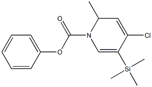 4-Chloro-1,2-dihydro-2-methyl-5-(trimethylsilyl)pyridine-1-carboxylic acid phenyl ester Struktur