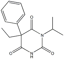 5-Ethyl-1-isopropyl-5-phenylbarbituric acid Struktur