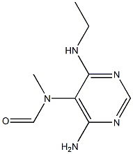 4-Amino-6-ethylamino-5-(N-methylformylamino)pyrimidine Struktur