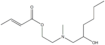 Crotonic acid 2-[N-(2-hydroxyhexyl)-N-methylamino]ethyl ester Struktur