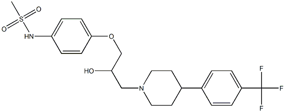 N-[4-[2-Hydroxy-3-[4-(4-trifluoromethylphenyl)-1-piperidinyl]propyloxy]phenyl]methanesulfonamide Struktur