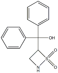 4-(Hydroxydiphenylmethyl)-1,2-thiazetidine 1,1-dioxide Struktur