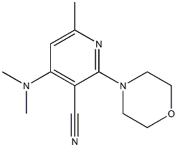 2-Morpholino-4-(dimethylamino)-6-methylpyridine-3-carbonitrile Struktur