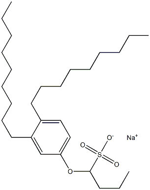 1-(3,4-Dinonylphenoxy)butane-1-sulfonic acid sodium salt Struktur