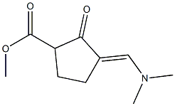 3-(Dimethylaminomethylene)-2-oxocyclopentane-1-carboxylic acid methyl ester Struktur