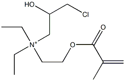 3-Chloro-N,N-diethyl-2-hydroxy-N-[2-[(2-methyl-1-oxo-2-propenyl)oxy]ethyl]-1-propanaminium Struktur