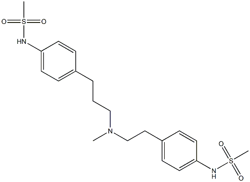 N-[4-[2-[N-Methyl-3-(4-methylsulfonylaminophenyl)propylamino]ethyl]phenyl]methanesulfonamide Struktur