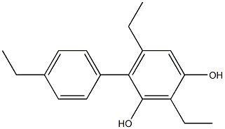 2,5-Diethyl-4-(4-ethylphenyl)benzene-1,3-diol Struktur