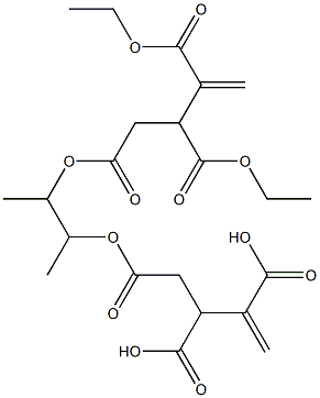 4,4'-[1,2-Dimethylethylenebis(oxycarbonyl)]bis(1-butene-2,3-dicarboxylic acid diethyl) ester Struktur