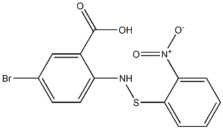 2-[(2-Nitrophenyl)thioamino]-5-bromobenzoic acid Struktur