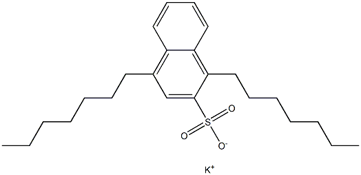 1,4-Diheptyl-2-naphthalenesulfonic acid potassium salt Struktur