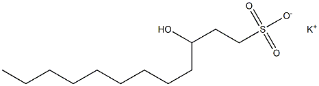 3-Hydroxydodecane-1-sulfonic acid potassium salt Struktur