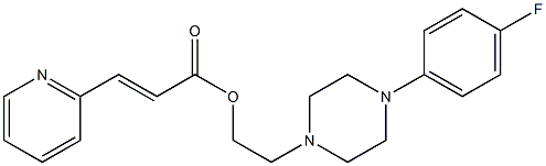 2-Pyridineacrylic acid 2-[4-(p-fluorophenyl)-1-piperazinyl]ethyl ester Struktur