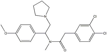 3,4-Dichloro-N-methyl-N-[1-(4-methoxyphenyl)-2-(1-pyrrolidinyl)ethyl]benzeneacetamide Struktur