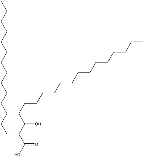 3-Hydroxy-2-tetradecyloctadecanoic acid Struktur