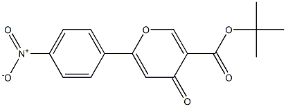 6-(4-Nitrophenyl)-4-oxo-4H-pyran-3-carboxylic acid tert-butyl ester Struktur