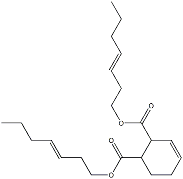 3-Cyclohexene-1,2-dicarboxylic acid bis(3-heptenyl) ester Struktur