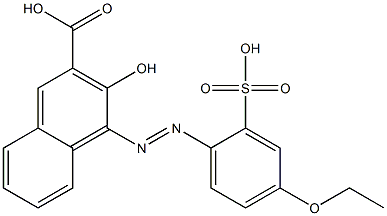 4-[(4-Ethoxy-2-sulfophenyl)azo]-3-hydroxy-2-naphthalenecarboxylic acid Struktur