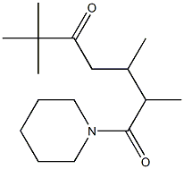 1-(1-Piperidinyl)-2,3,6,6-tetramethyl-1,5-heptanedione Struktur