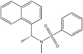 (-)-N-Methyl-N-[(R)-1-(1-naphtyl)ethyl]benzenesulfonamide Struktur