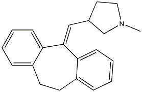 3-(10,11-Dihydro-5H-dibenzo[a,d]cyclohepten-5-ylidenemethyl)-1-methylpyrrolidine Struktur