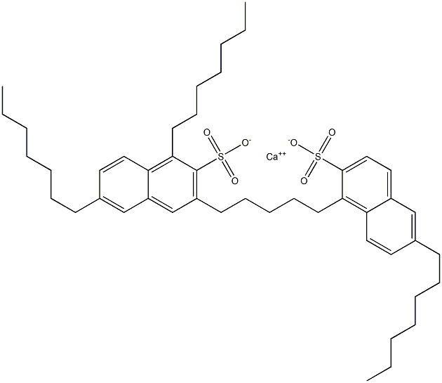 Bis(1,6-diheptyl-2-naphthalenesulfonic acid)calcium salt Struktur