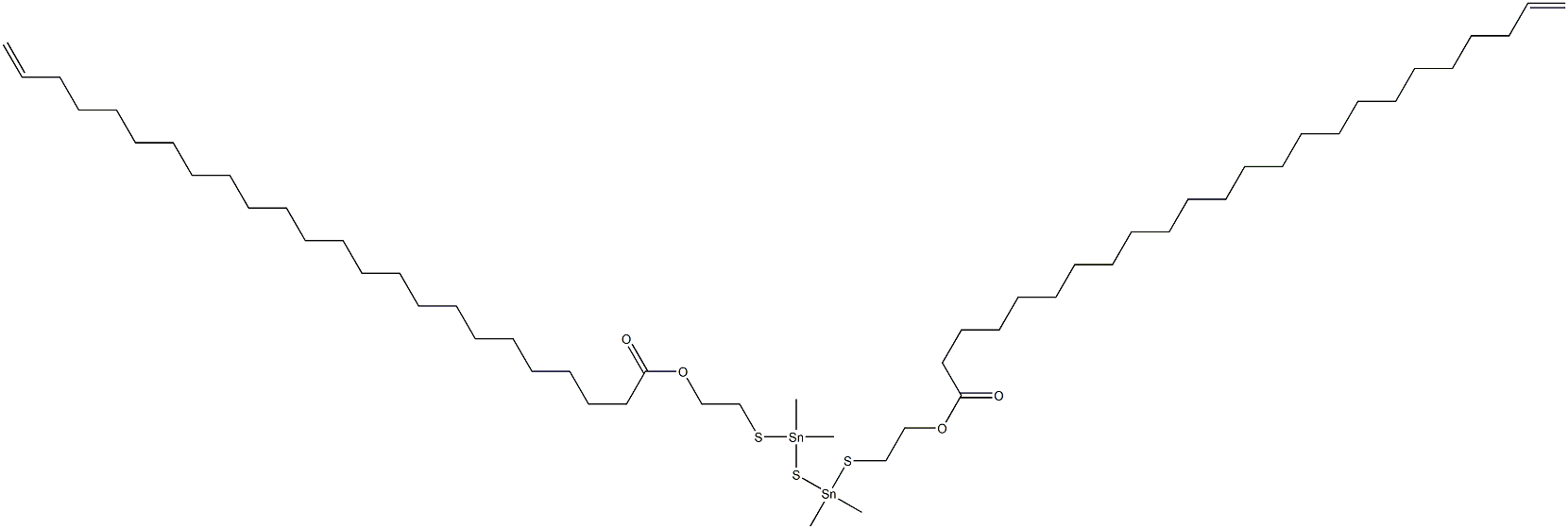 Bis[dimethyl[[2-(22-tricosenylcarbonyloxy)ethyl]thio]stannyl] sulfide Struktur