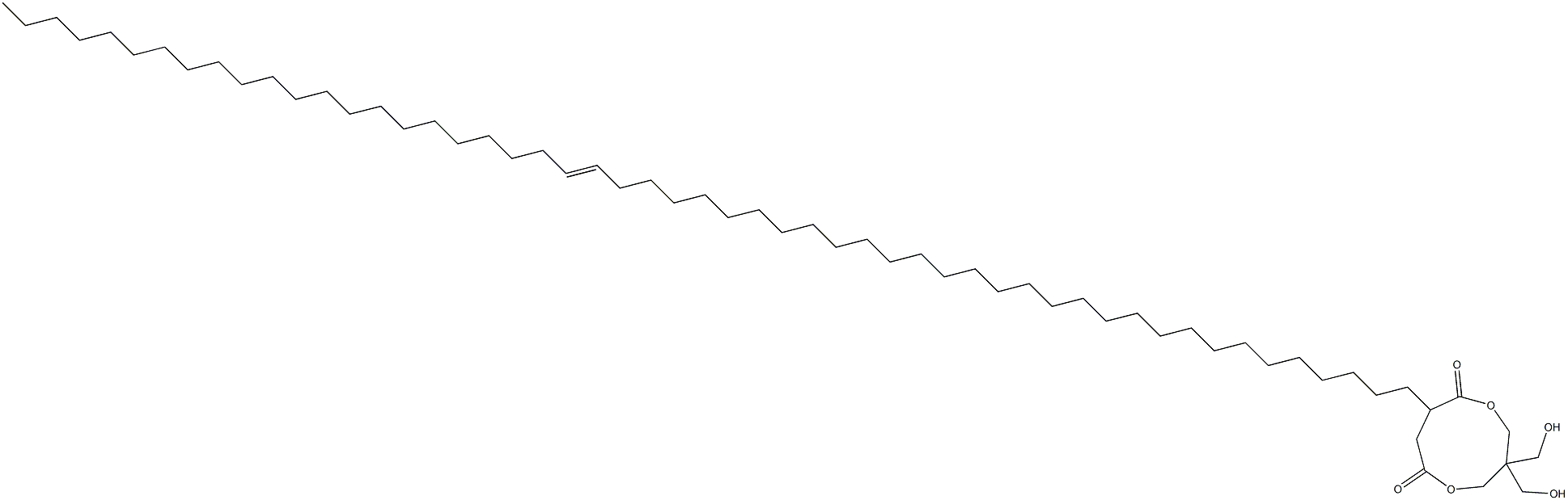 3,3-Bis(hydroxymethyl)-8-(31-tripentacontenyl)-1,5-dioxacyclononane-6,9-dione Struktur