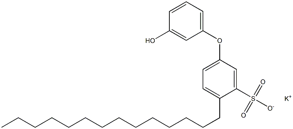 3'-Hydroxy-4-tetradecyl[oxybisbenzene]-3-sulfonic acid potassium salt Struktur