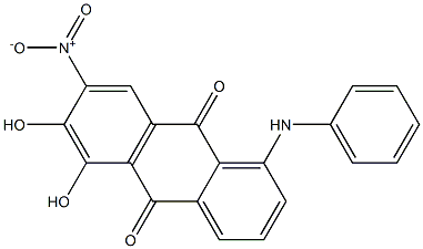 1-Anilino-5,6-dihydroxy-7-nitroanthraquinone Struktur