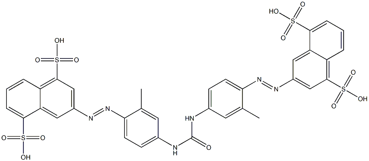 3,3'-[Carbonylbis[imino(2-methyl-1,4-phenylene)azo]]bis(1,5-naphthalenedisulfonic acid) Struktur