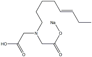 N-[[(Sodiooxy)carbonyl]methyl]-N-(5-octenyl)glycine Struktur