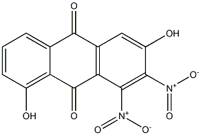 1,6-Dihydroxy-7,8-dinitroanthraquinone Struktur