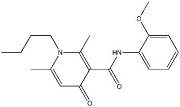 N-(2-Methoxyphenyl)-1-butyl-2,6-dimethyl-4-oxo-1,4-dihydro-3-pyridinecarboxamide Struktur