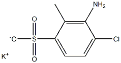 3-Amino-4-chloro-2-methylbenzenesulfonic acid potassium salt Struktur