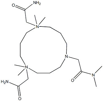 N,N,N',N',N'',N''-Hexamethyl-1,5,9-triazacyclododecane-1,5,9-tri(acetamide) Struktur