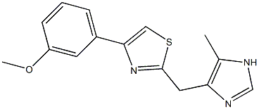 4-(3-Methoxyphenyl)-2-(5-methyl-1H-imidazol-4-ylmethyl)thiazole Struktur