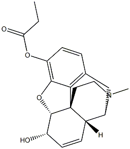 Morphine 3-propanoate Struktur