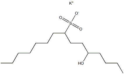 5-Hydroxypentadecane-8-sulfonic acid potassium salt Struktur