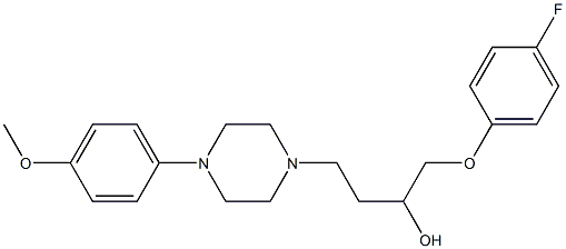 1-(4-Fluorophenoxy)-4-[4-[4-methoxyphenyl]-1-piperazinyl]-2-butanol Struktur