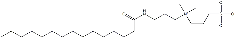 3-(Pentadecanoylamino)-N,N-dimethyl-N-(3-sulfonatopropyl)-1-propanaminium Struktur